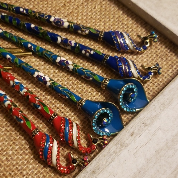 2/$10! Cloisonne Hair accessory stick pin - Picture 2 of 8
